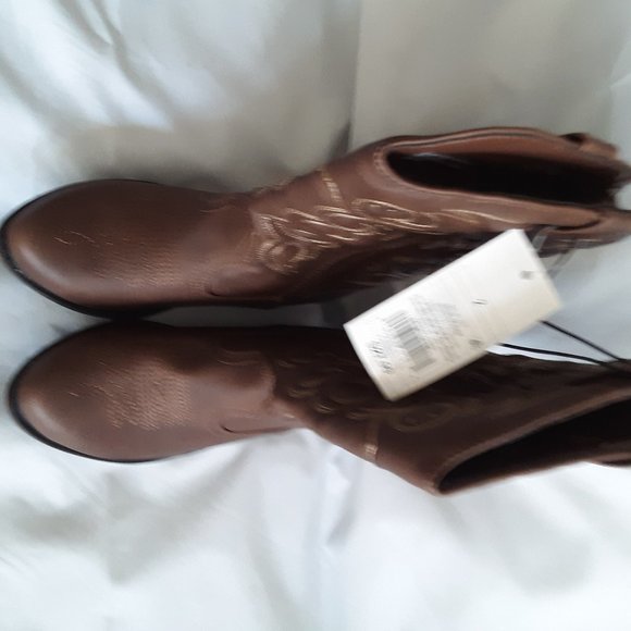 Cat & Jack Shoes Girls Meadow Western Boot Brown Cat Jack Brown